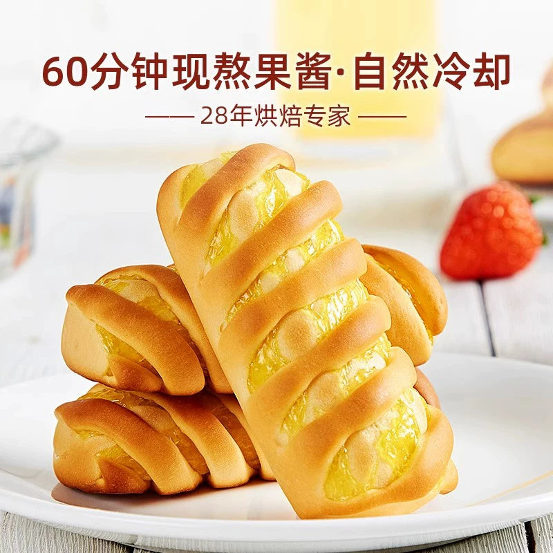 盼盼果酱夹心甜点面包休闲小吃零食糕点下午茶早餐豆沙小卷包夜宵